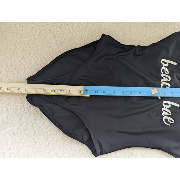 No Boundaries Juniors' Beach Babe One Piece Swimsuit Black Female SZ M 90s, Y2K - Picture 2 of 7